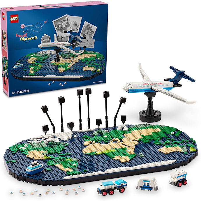 LEGO Rejseminder sæt med verdenskort 41838