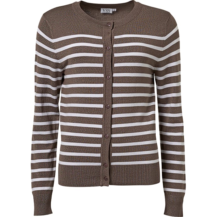VRS dame cardigan str. S - brun