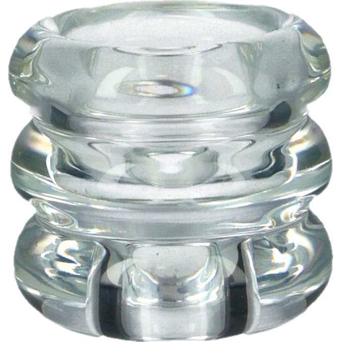 Lysestage glas H: 6,2 cm - klar