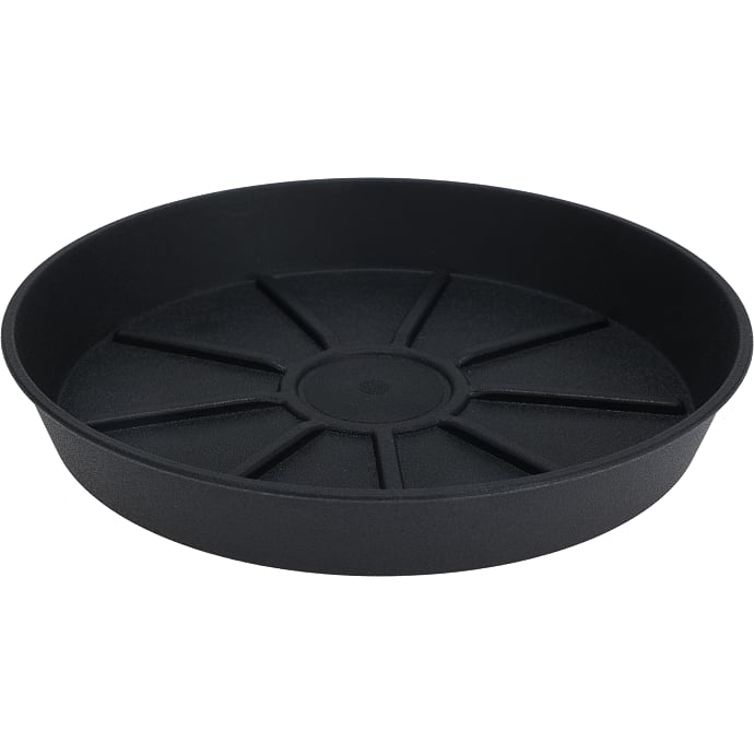 Plastik underfad sort Ø18 cm