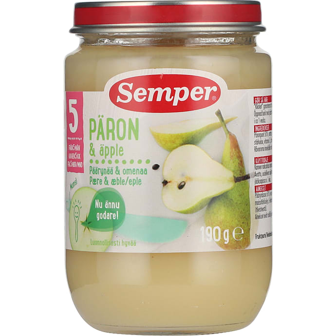 Semper Frugtmos pære og æble