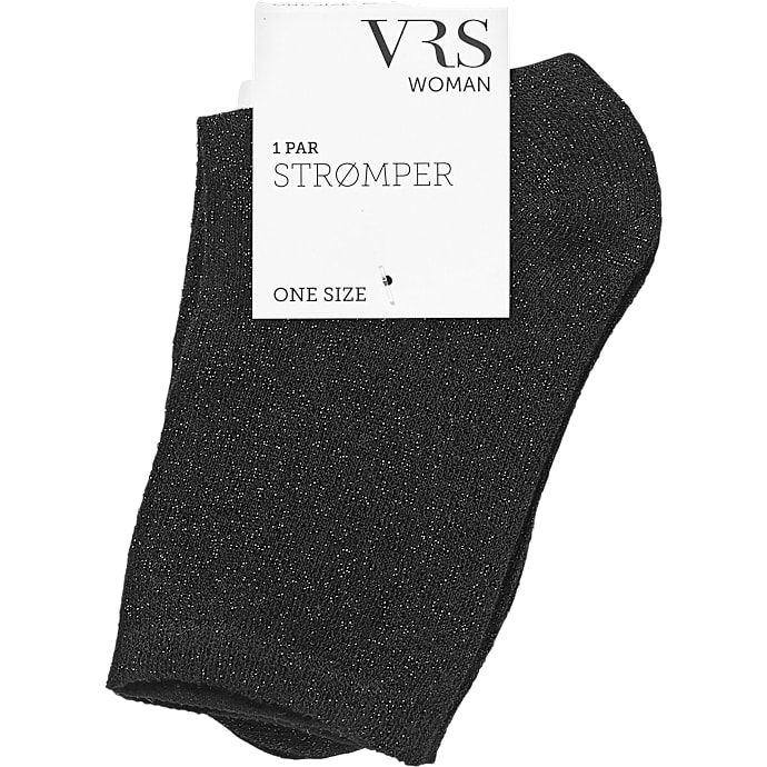 VRS dame glimmerstrømper str. onesize - sort