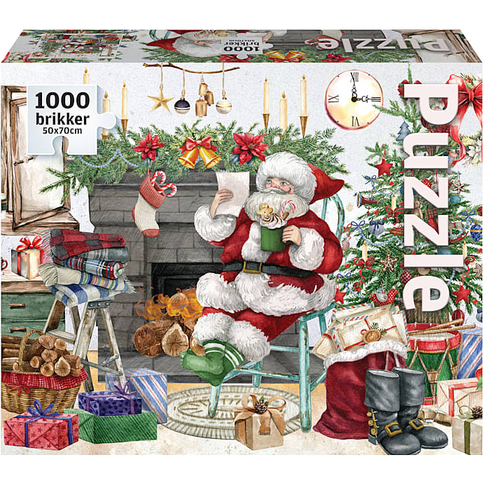 Puslespil m. juletema - 1000 brikker - flere varianter - assorteret – produktbillede