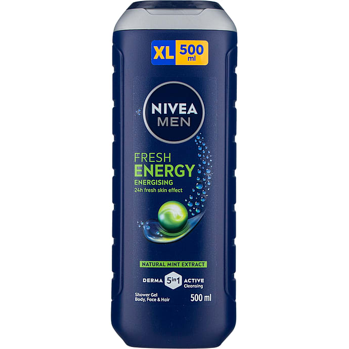 Nivea 3-i-1 shower gel m. mintekstrakt 500 ml