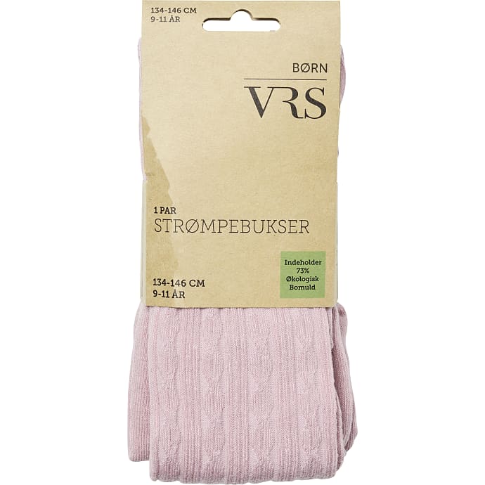 VRS Børne Strømpebukser Rosa Str. 9-11 År