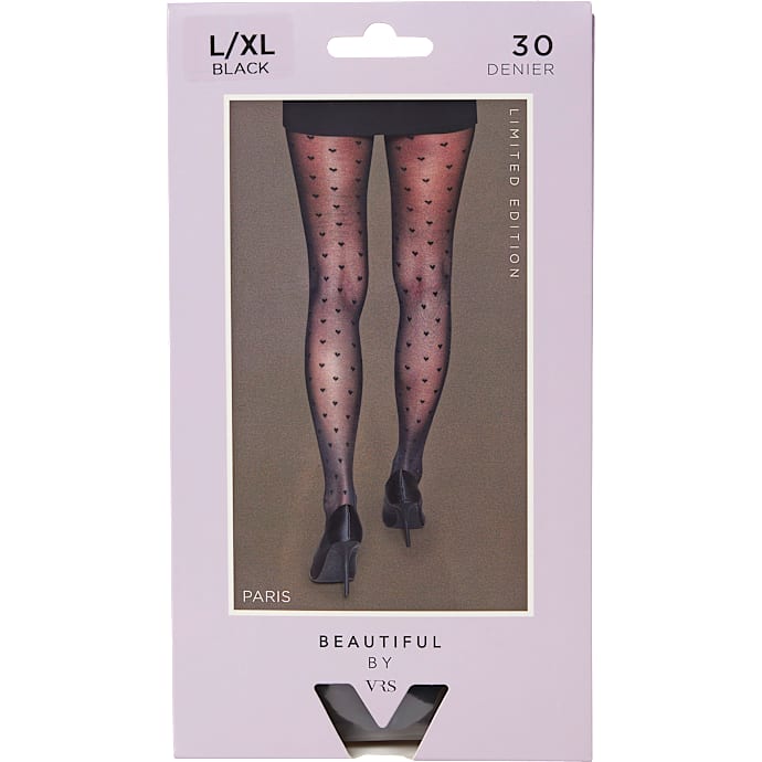 Beautiful By VRS Paris Strømpebukser Str. S/M Sort