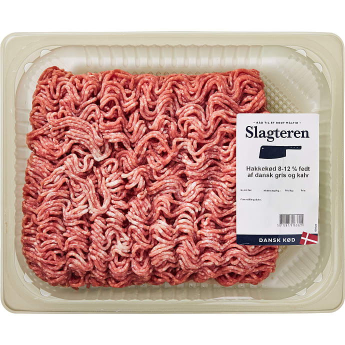 Slagteren Hakket Grise- og Kalvekød 8-12%