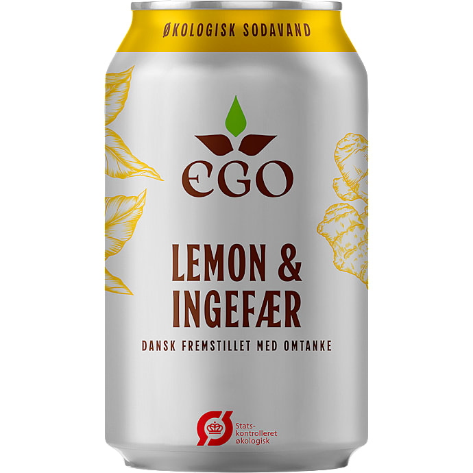 Sodavand m. citron- og ingefærsmag øko