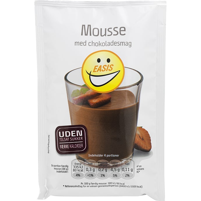 Mousse m. chokosmag u. tilsat sukker