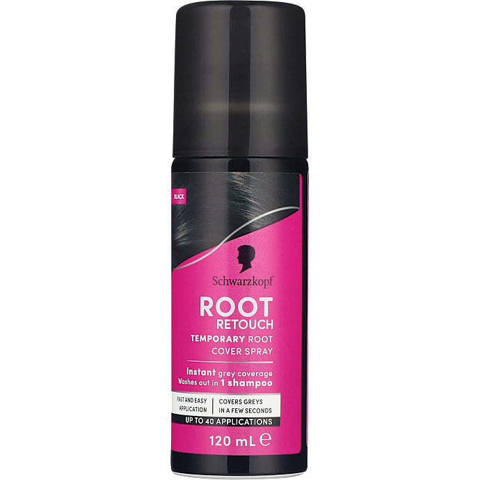 Temporary Root Cover hårfarvespray Black