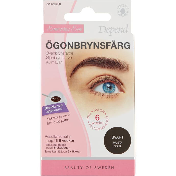 Øjenbrynsfarve - Sort