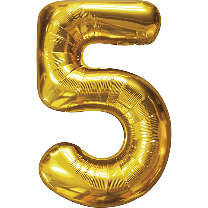 Salling Folieballon 5 86 cm Guld
