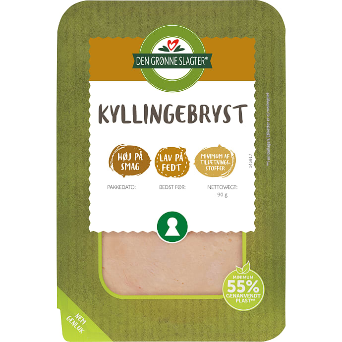 Den Grønne Slagter Grillet Kyllingebryst i Skiver 90 g