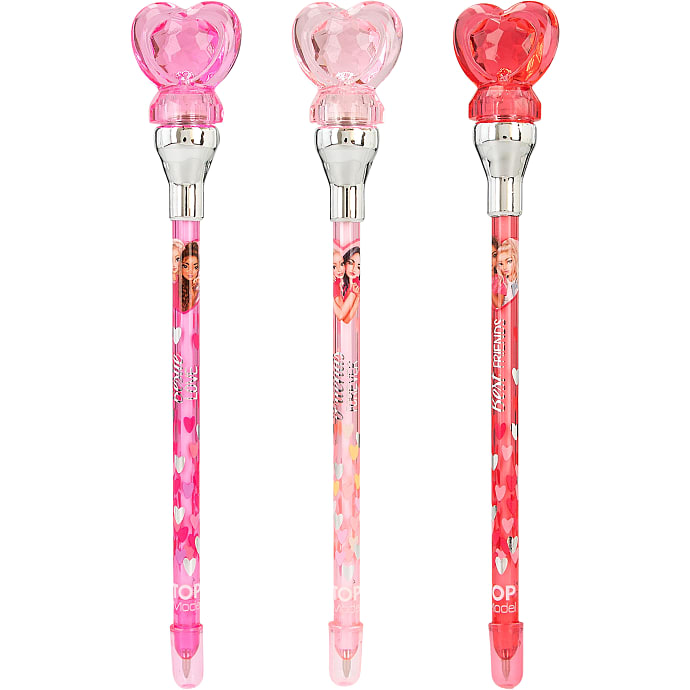 TOPModel kuglepen m. lys – flere varianter - assorteret