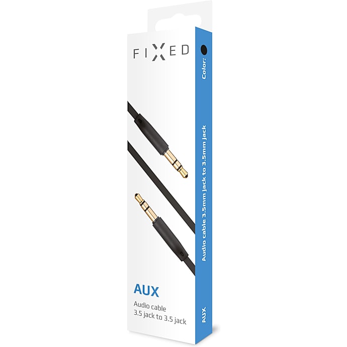 Fixed Audio 2x3,5 mm Fladt Kabel Sort