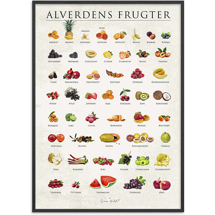 Citatplakat Alverdens frugter 50x70