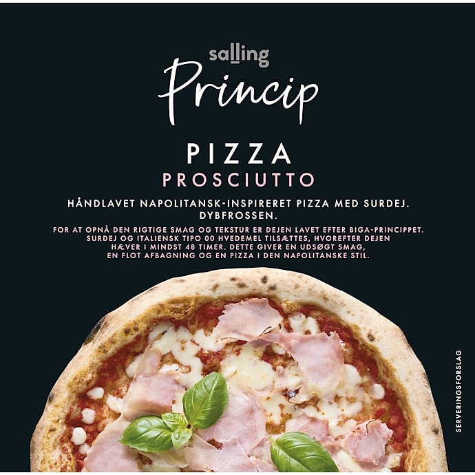 Pizza Prosciutto m. skinke og mozzarella