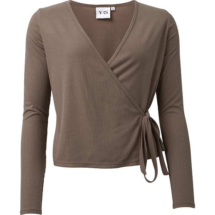 VRS dame yoga top str. L - brun