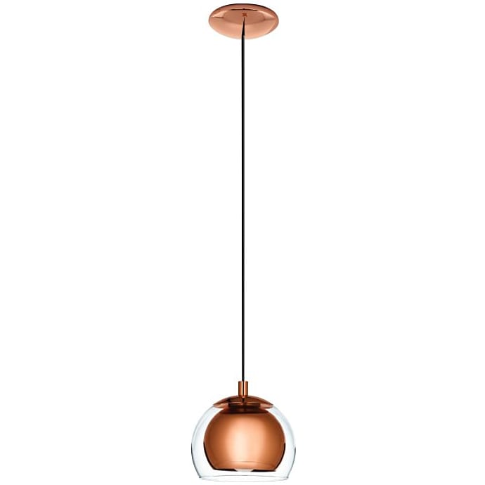 Eglo Rocamar pendel kobberfarvet og glas