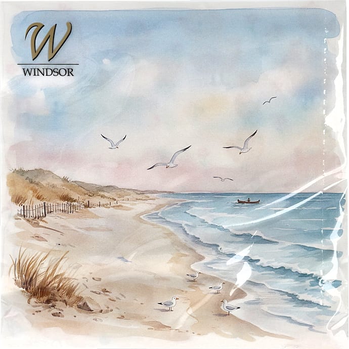 Windsor sommerservietter 33x33 cm 20-pak - sandstrand