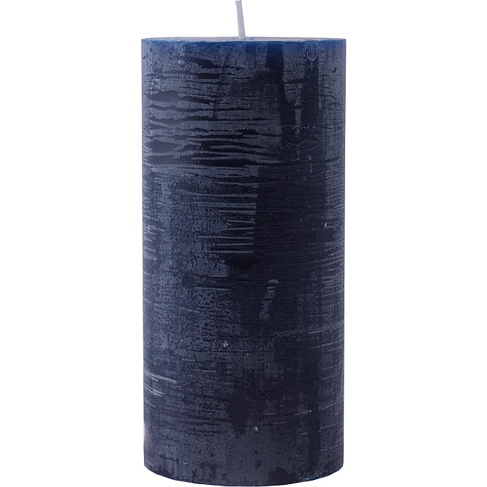 Salling Rustikt bloklys 6x12,5 cm mørkeblå