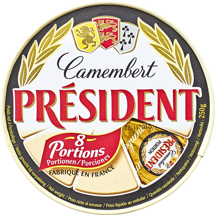 Président Camembert i portioner 45+ 250 g