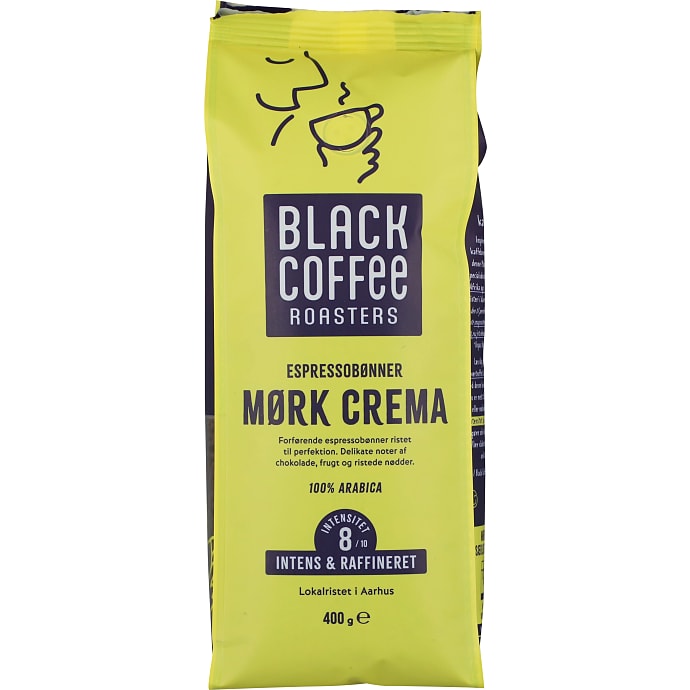Black Coffee Roasters Espresso Mørk Crema hele bønner 400 g