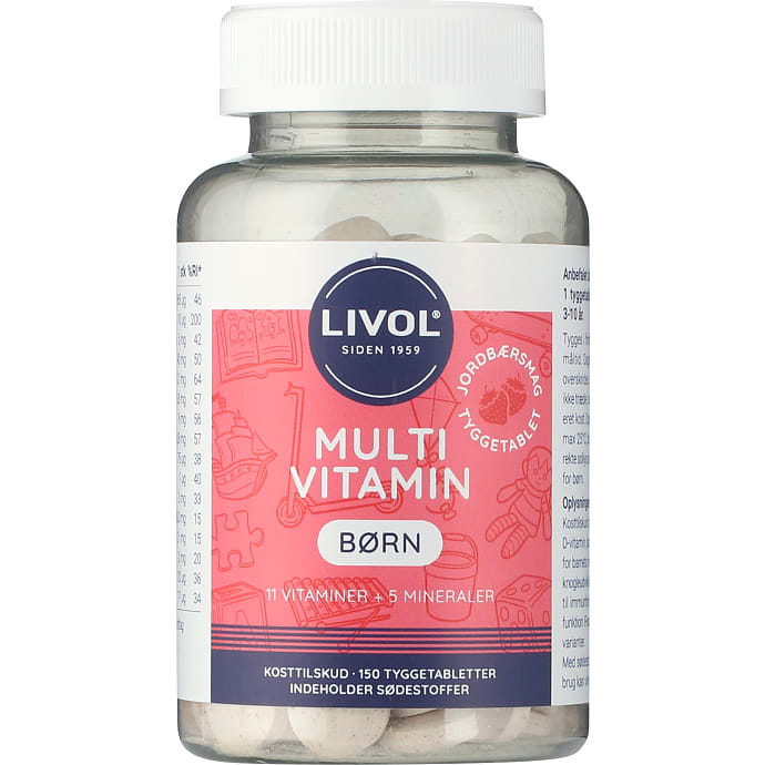 Livol Multivitamin Børn Jordbær 150 stk