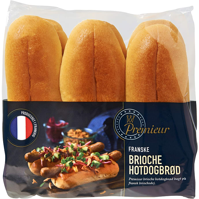 Premieur Brioche Hotdogbrød 270 g