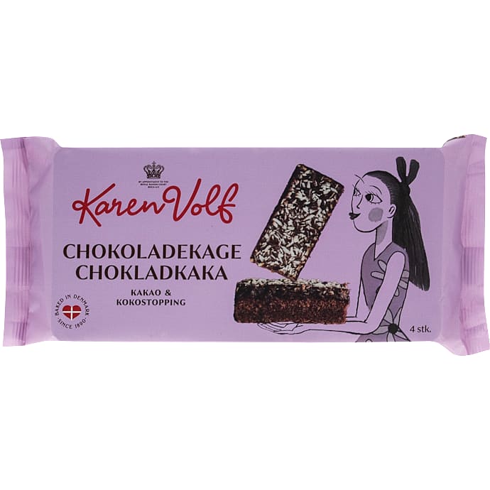 Karen Volf Chokoladekage m. kokostopping 150 g