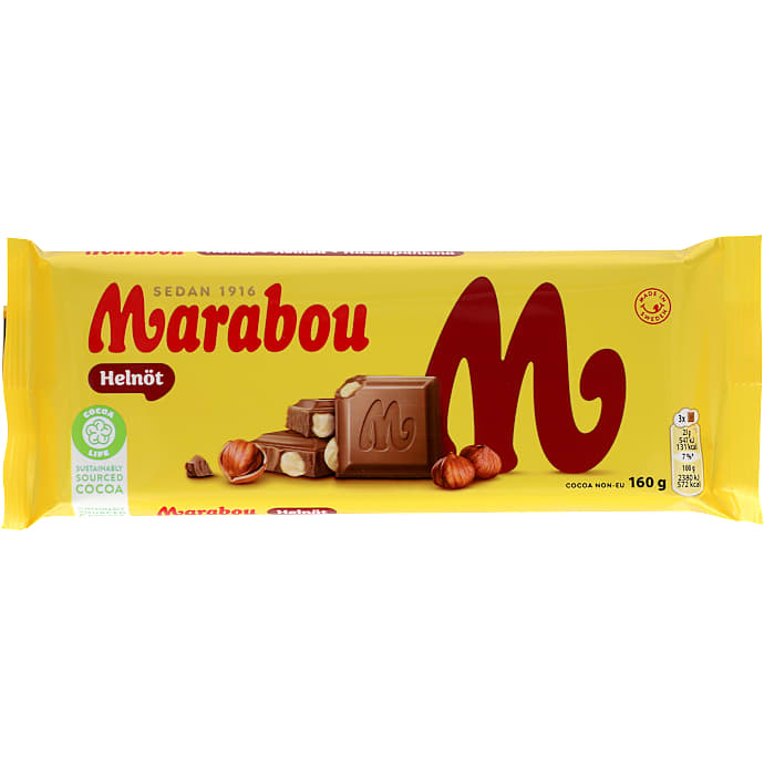 Marabou Mælkeschokolade m. Hasselnød 160 g
