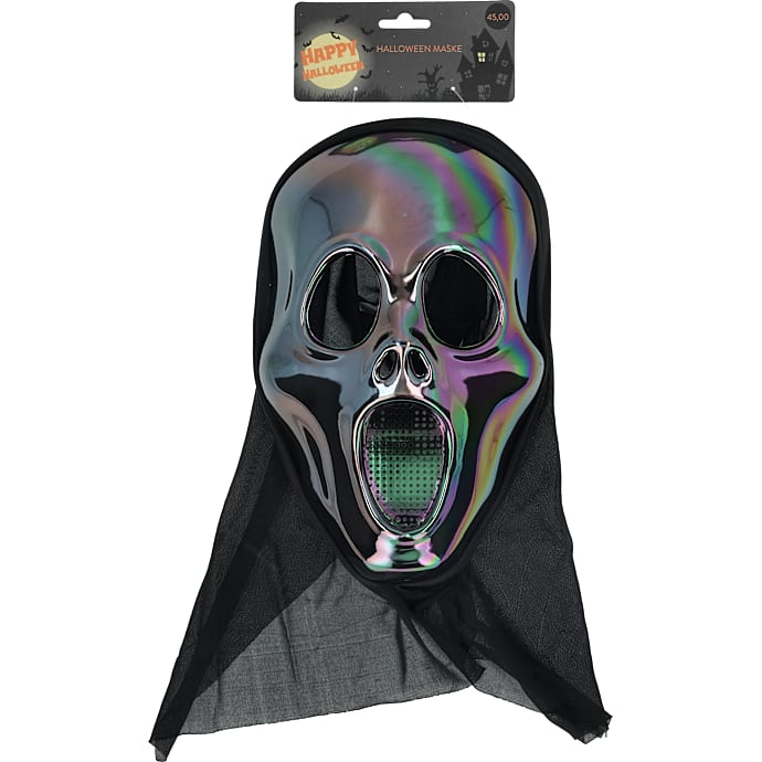 Halloween foil maske - flere varianter - assorteret