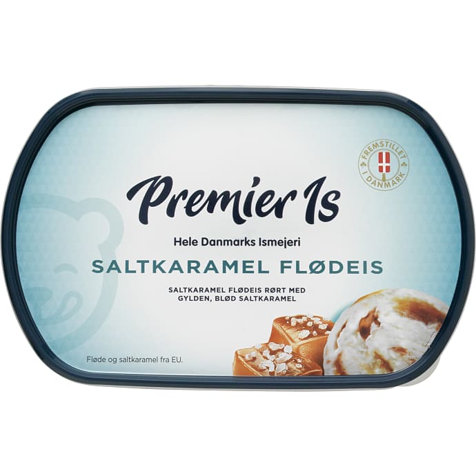 Flødeis m. saltkaramel