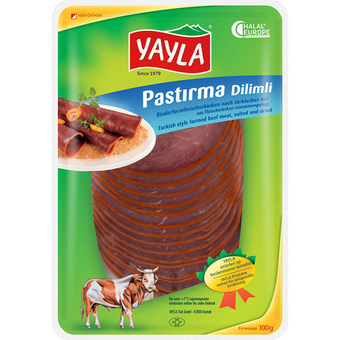 Yayla Pastirma i skiver