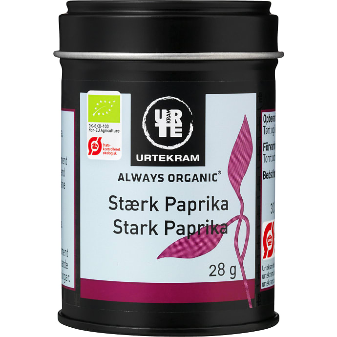 Urtekram Stærk Paprika Øko 28 g