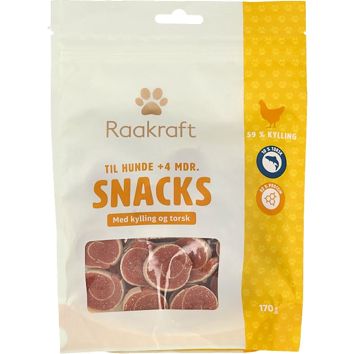 Godbidder snacks m. kylling og torsk