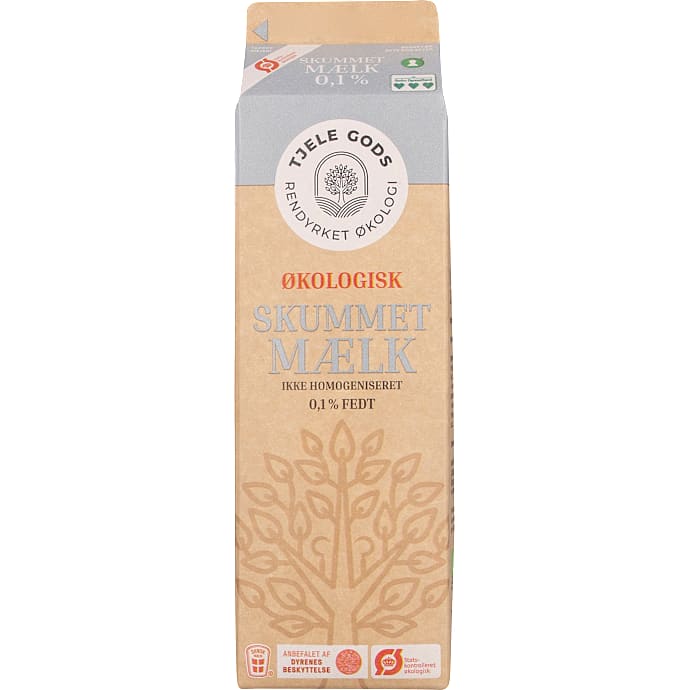 Tjele Gods Skummetmælk 0,1% Øko 1 L