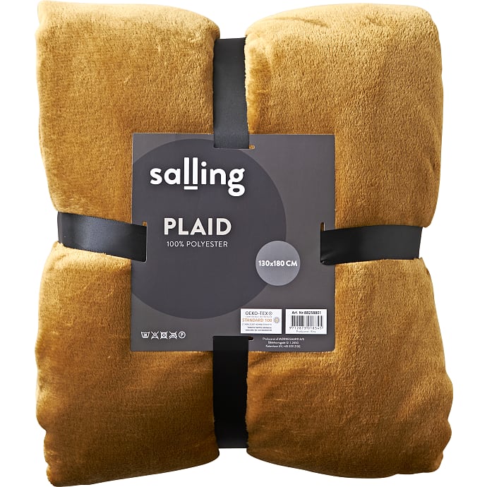 Salling soft plaid 130x180 cm - karrygul