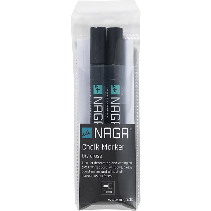 NAGA tavle marker 2 mm - sort