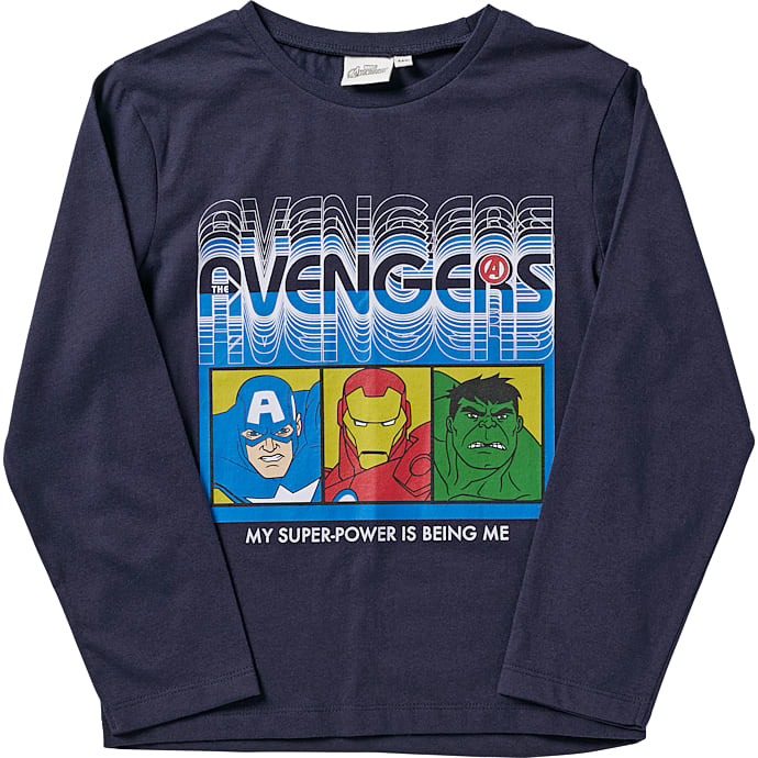 Avengers T-shirt str. 110/116 - blå