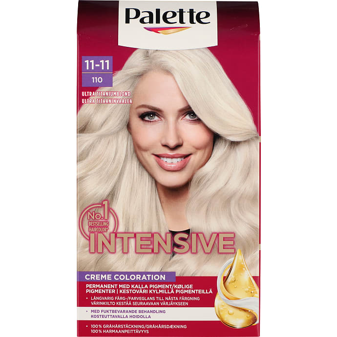 Intensive Creme Coloration permanent hårfarve 11-11 110 Ultra Titaniumblond