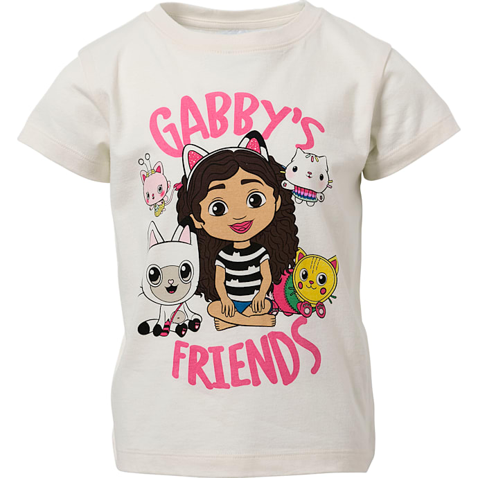 Gabbys Dukkehus T-shirt str. 122/128 - råhvid