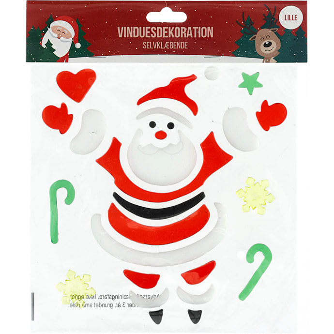 Jule-vindues gelstickers – flere varianter – assorteret
