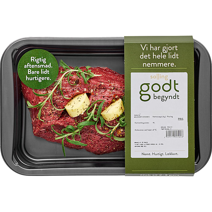 Godt Begyndt Okseroast m. Hvidløg