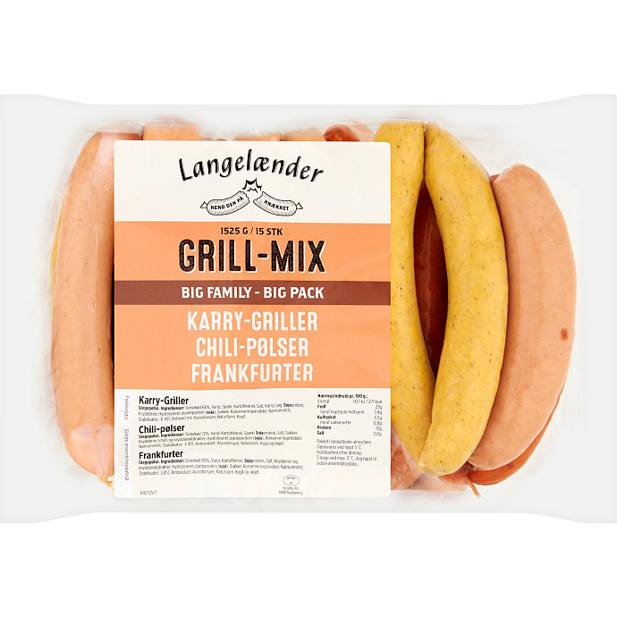 Frankfurtere m. karry og chili