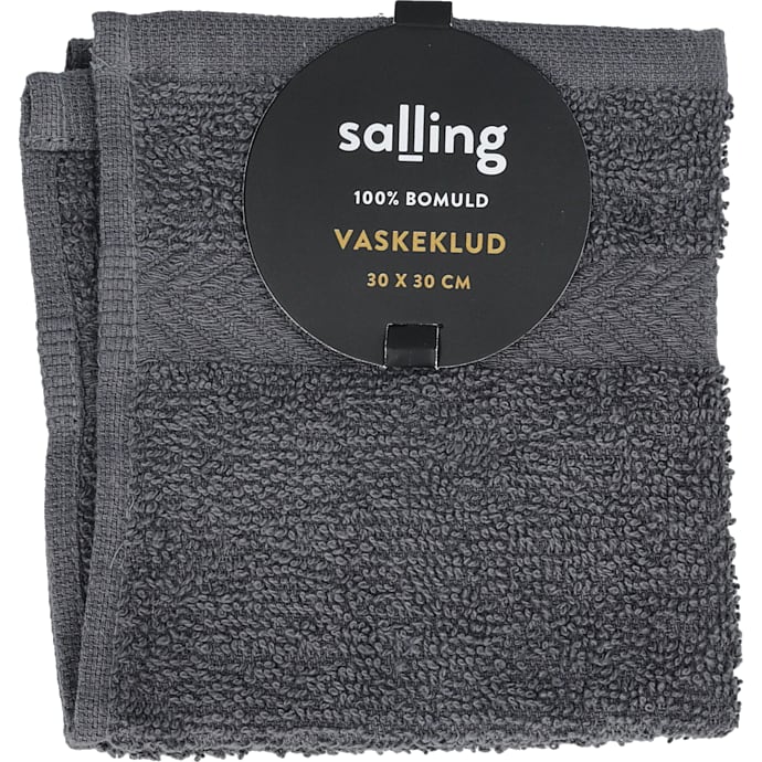 Salling håndklæde 30x30 cm - mørkegrå