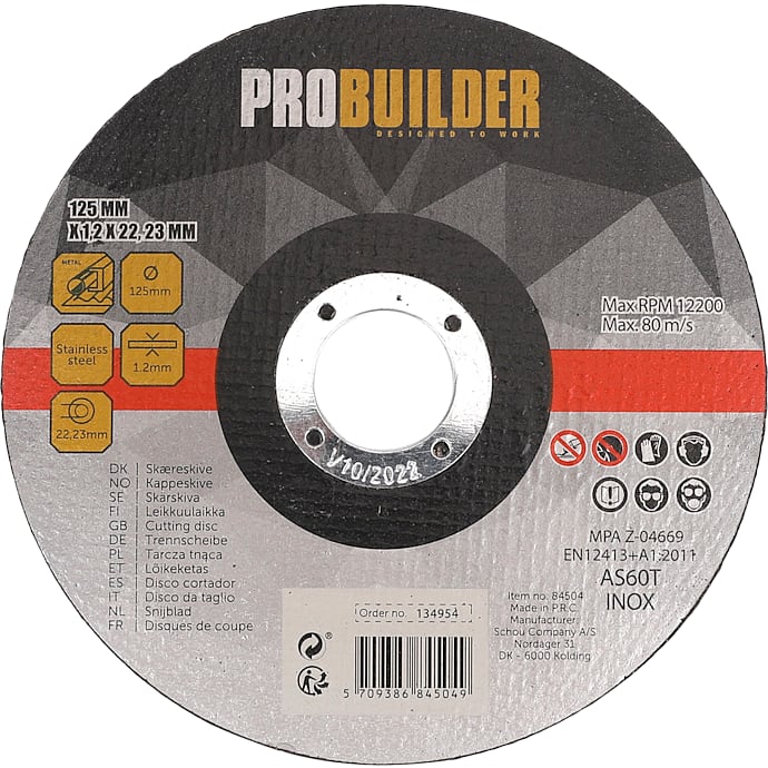 Probuilder skæreskive