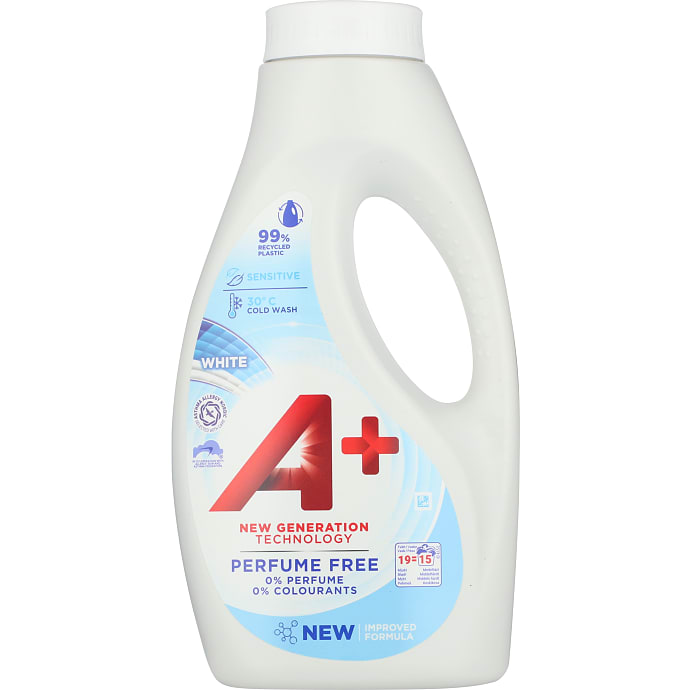 A+ Sensitive White flydende vaskemiddel 675 ml