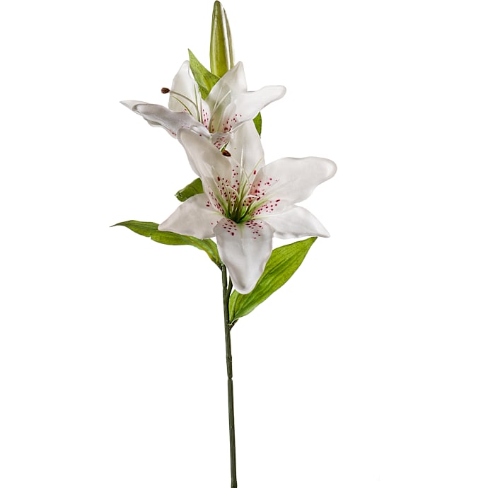 Kunstig blomst Lily 65 cm - hvid