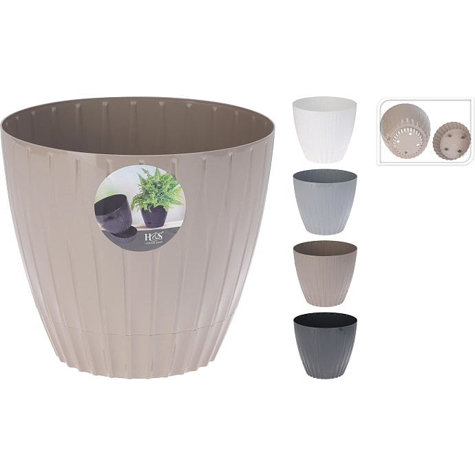 Plastikkrukke 22x19 cm – flere varianter – assorteret
